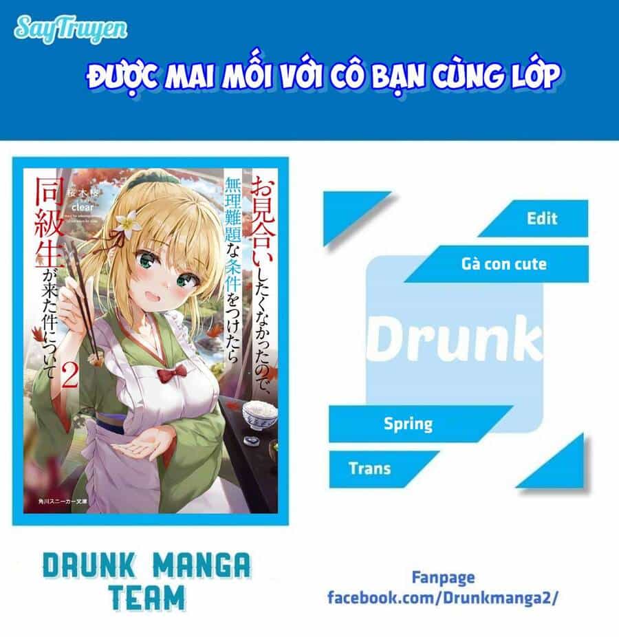 Được Mai Mối Với Cô Bạn Cùng Lớp - Chương 2.1 - ảnh 2