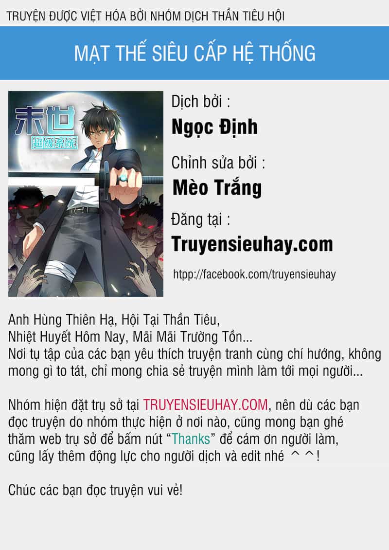 Mạt Thế Siêu Cấp Hệ Thống - Chương 3 - ảnh 1