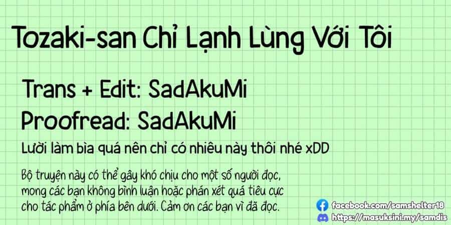 Tozaki-San Chỉ Lạnh Lùng Với Tôi - Chương 2 - ảnh 23