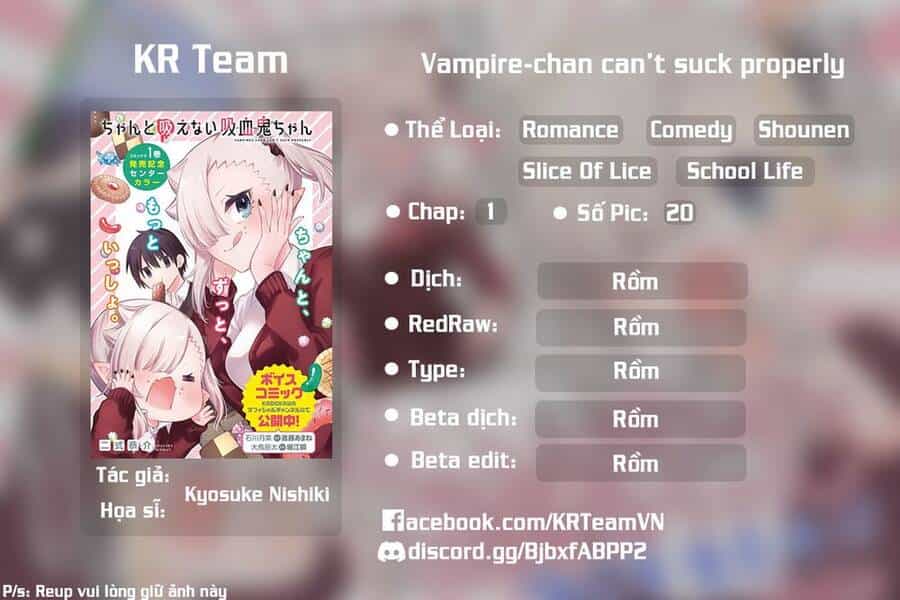 Vampire-Chan Can't Suck Properly - Chương 1 - ảnh 1