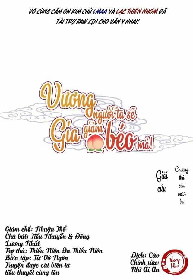 Vương Gia Người Ta Sẽ Giảm Béo Mà!!! - Chương 63 - ảnh 1
